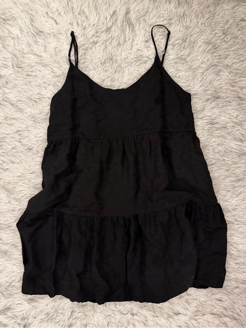 Oak + Fort Tiered Mini Dress - Black